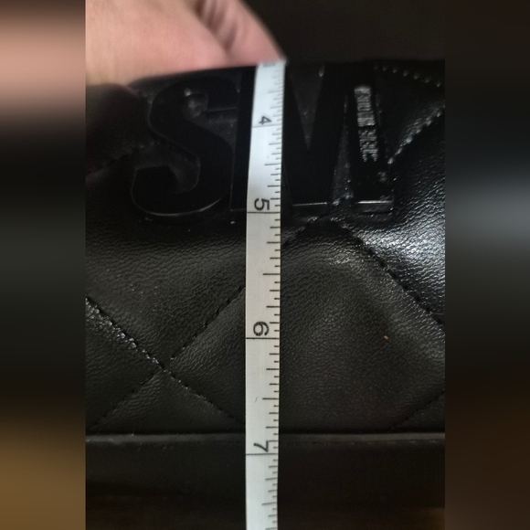 Steve Madden Black Quilted Crossbody Bag with Chain Strap - Picture 7 of 9